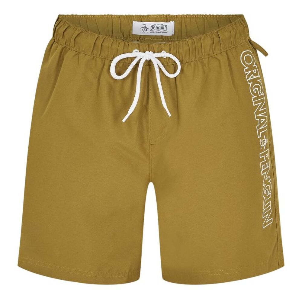Original Penguin Mens Logo Swim Shorts / Olive Branch